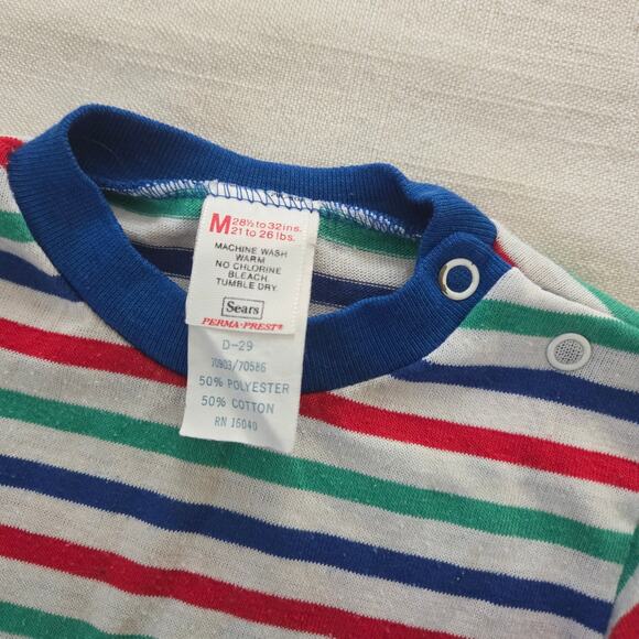 Vintage Multicolored Striped Long Sleeve 6-9 months - Picture 2 of 6